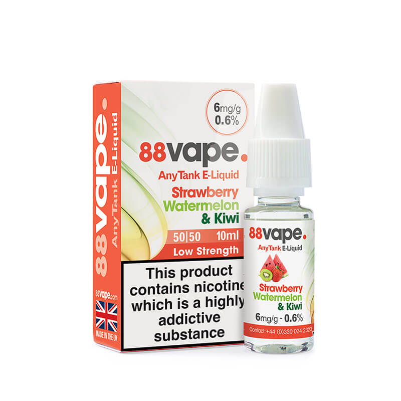 88Vape Any Tank Strawberry Watermelon &amp; Kiwi 10ml E-Liquid